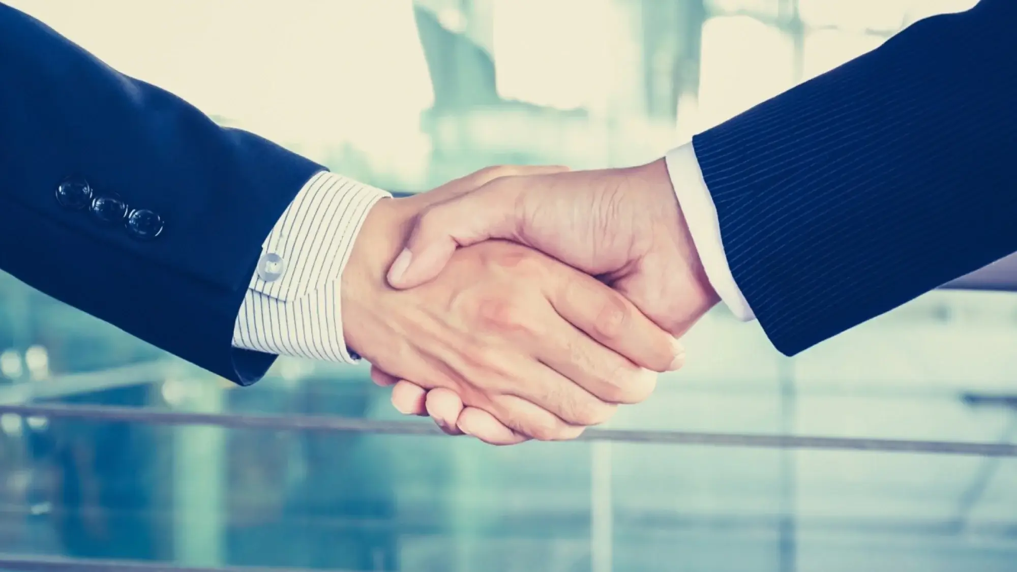A handshake sealing a partnership